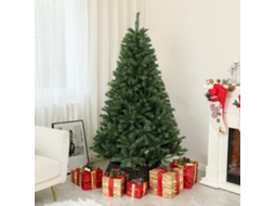Árvore de Natal Artificial 180 Cm com 1 000 Ramos, Abertura Automática, Base de Aço, Verde