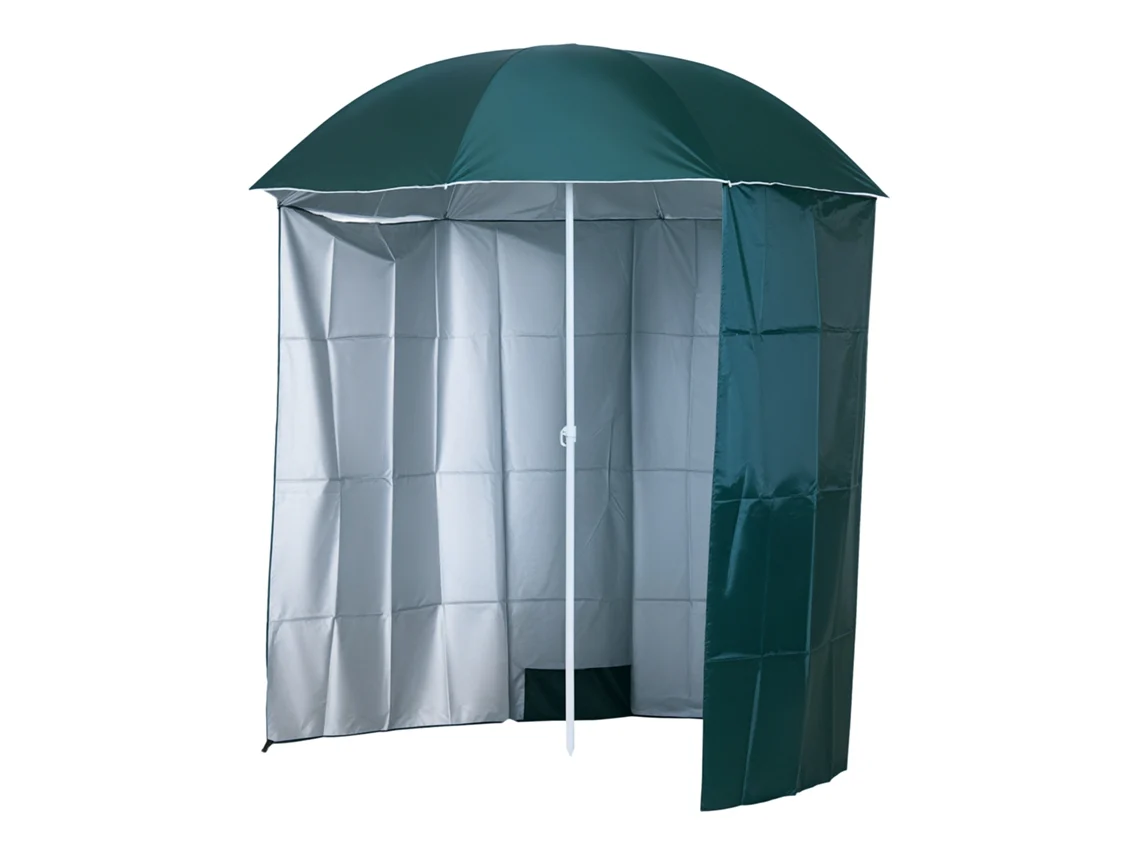 Parasol 2x2m com Barraca (poliéster, Metal, Verde e Branco)