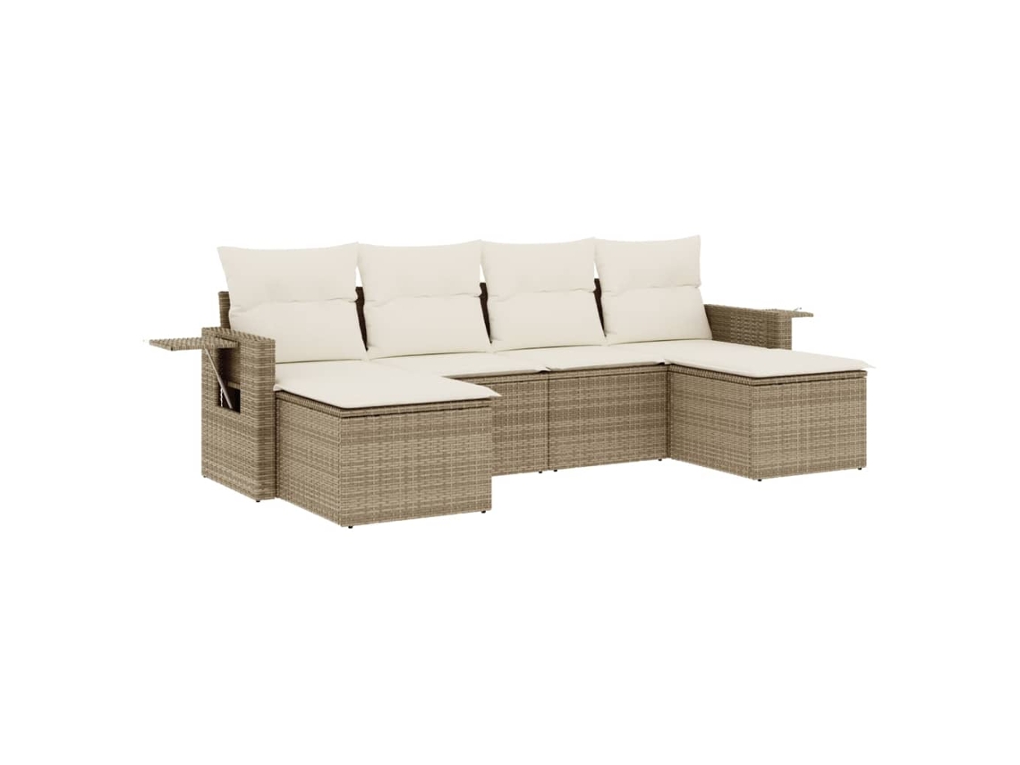 Garden Sofa Set, Garden Sofa Sets Vidaxl Bege Rattan / Vime (n/a)