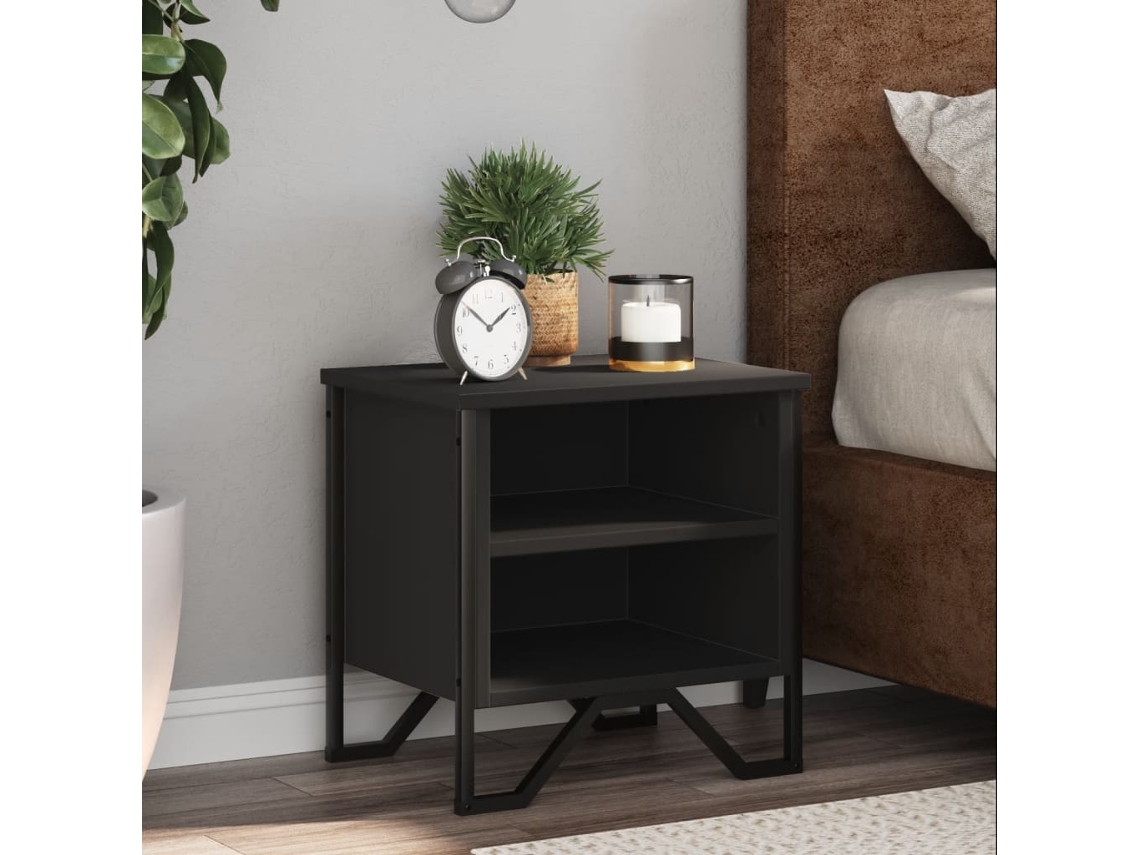 Vidaxl Mesa De Cabeceira 40x30x40 Cm Contraplacado Preto