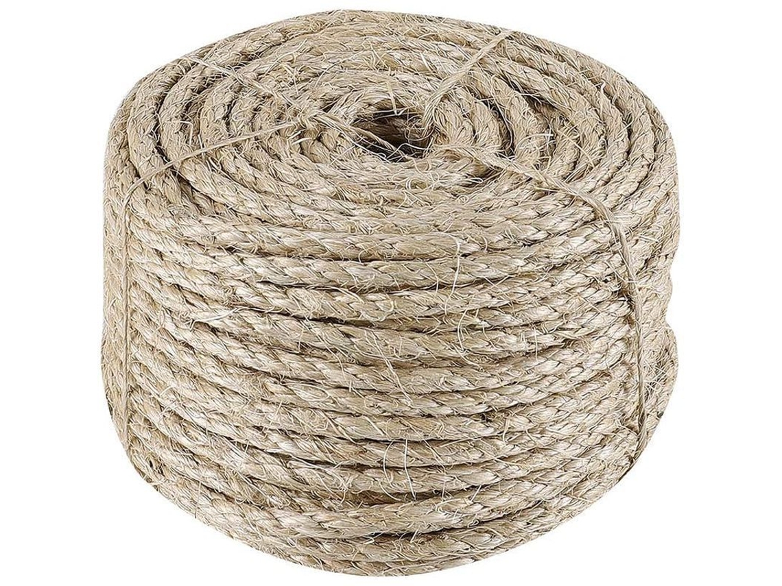 2026 cuerda de Sisal 6mm X 50m para Reparar o Hacer Posts de Arañar Gatos, Cuerda Jute Reemplazo