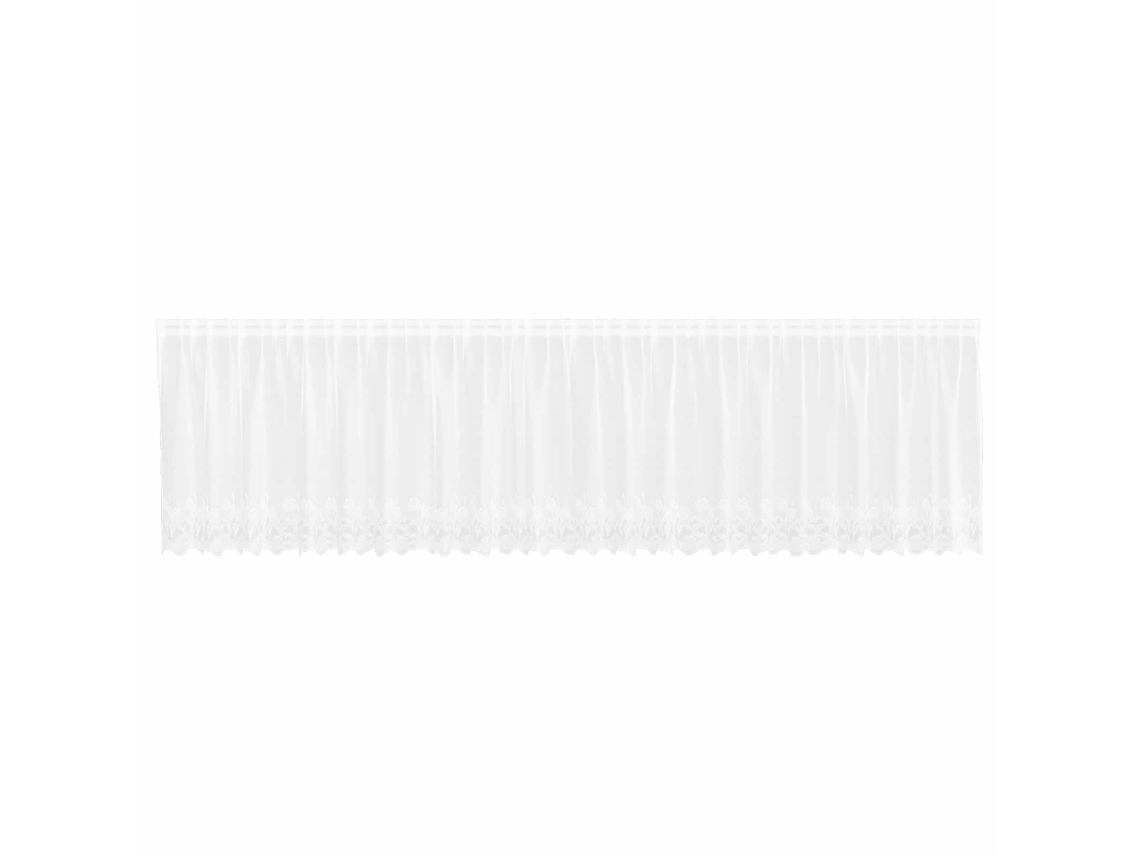 Maison Exclusive - Cortina De Renda Com Cortinas Branco 120 X 600 Cm Poliéster