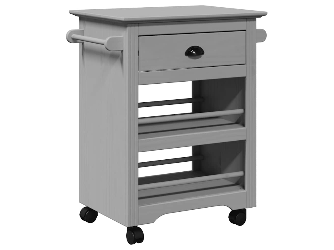 Kitchen Trolley, Kitchen Trolleys Vidaxl Cinzeto Madeira De Pinho (n/a)