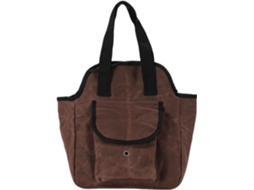 Bolsa multifuncional para ferramentas de jardim, carrinho resistente em lona encerada para casa e uso feminino.