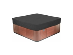 Capa Quadrada Para Spa — Tecido Oxford 210d, Resistente Ao Pó E Aos Raios Uv — Preto, 231 X 231 X 30 Cm