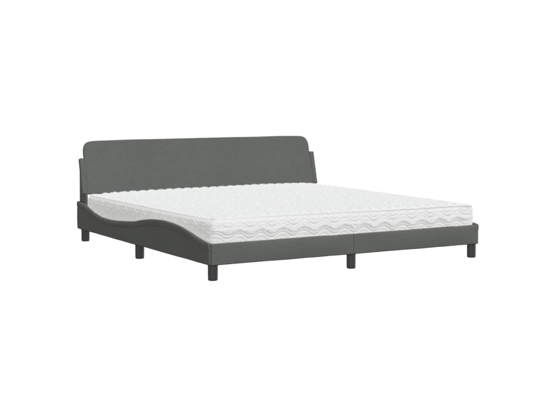 Bed, Beds Vidaxl Cinzeto Tecido (200 X 200 Cm)