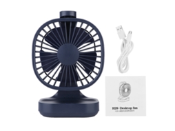 Ventilador Mini Usb Recarregável Silencioso Azul
