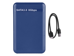 Carcasa externa para disco duro de 2,5 pulgadas, USB 3.0, SATA 3.0, plug and play, compatible con discos até 3 TB, indicador LED azul | S/MARCA
