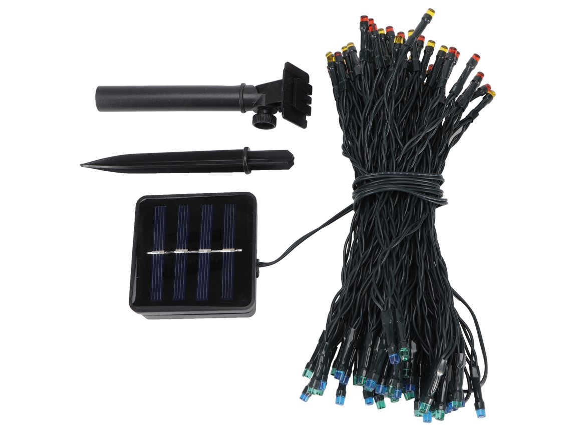 Luz de Corda Solar 17m 100led Ip67 à Prova D'água para Jardim