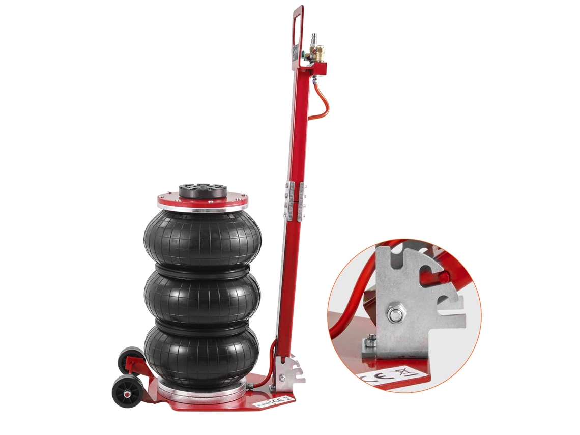 Macaco Pneumático Carga de 3 Toneladas Elevação 140 450 Mm 0,8 1,0 Mpa Almofadas Ar Cabo Longo Ajustável Rápida para Reparação Carros Manutenção Suv