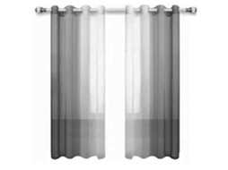 Cortinas De Quarto Com Efeito Degradé E Aspeto De Linho, Que Filtram A Luz (com Ilhoses) Cortinas Leves Em Degradé Com 63 Polegadas De Comprimento.