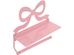 Porta Papel Higiênico Toyvian, Fácil Instalação, Rosa, Com Argola De Ferro Resistente, Design Elegante E Montado Na