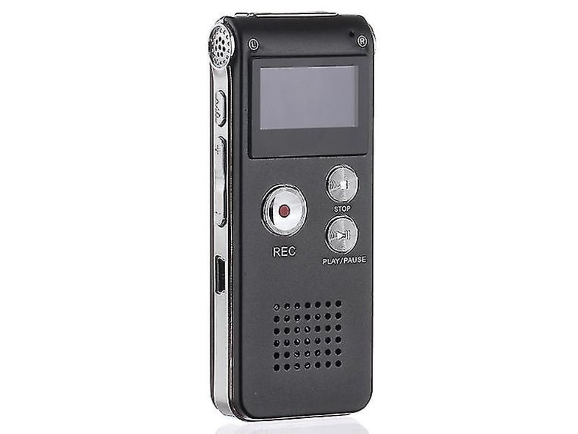 Lurelia Gravador De Chamadas Telefónicas 16gb Com Usb Recarregável, Redução De Ruído, Reprodução Mp3 Para Reuniões, Palestras, Entrevistas - Preto