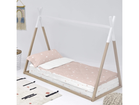 Saco Nórdico sem Encher HAPPYFRIDAY Little Star (90 x 200 cm - Algodão e Poliéster - Rosa)