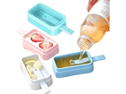 Formas De Picolé Com Tampas, 4 Peças, Silicone, Fáceis De Usar
