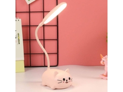 Lâmpada De Mesa Led Para Crianças Com Carregamento Sem Fio, Lâmpada De Estudo Com Proteção Para Os Olhos, Presente De Lâmpada Infantil Rosa