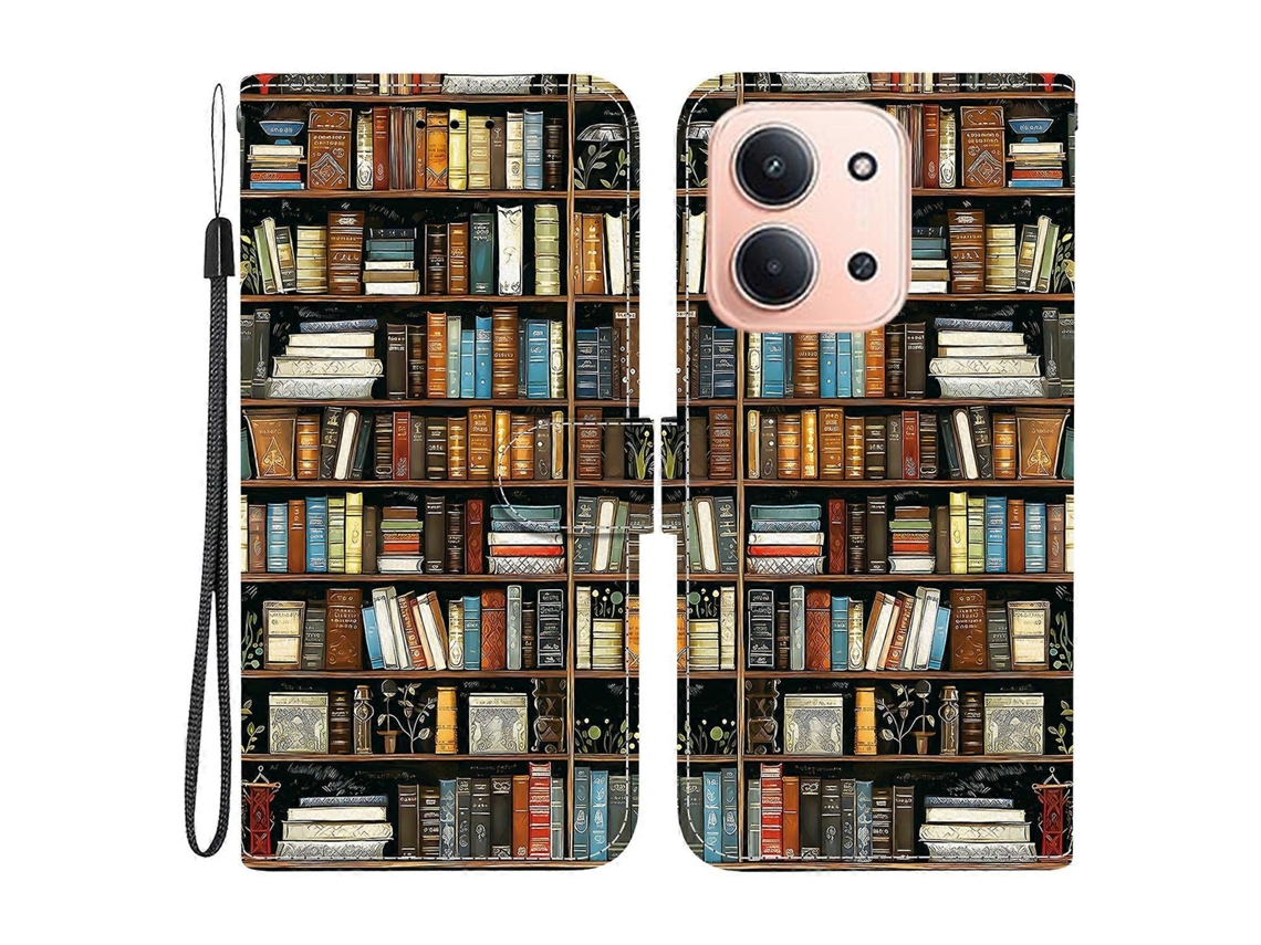 Tkdaddy Para Xiaomi Redmi 15c 5g (ue) (173 Mm) / 15c 4g (ue) (173 Mm) Capa De Couro Com Suporte, Carteira, Estampa, Capa De Celular Com Alça, Estante