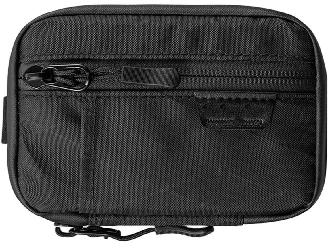 Bolsa organizadora de equipamentos, bolsa utilitária compacta com compartimento principal com zíper, bolsa frontal E