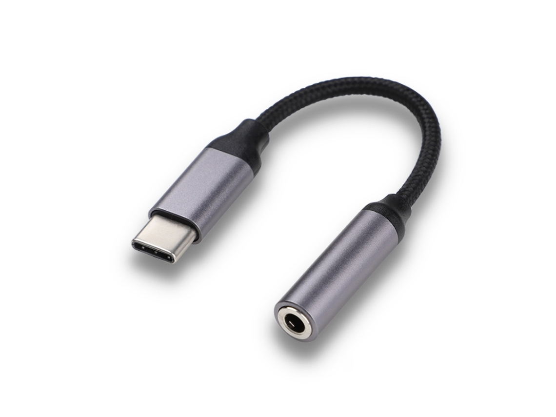 Adaptador Aux Halinuia Kuulaa Kl-o09-1 Tipo-c Macho Para Fêmea 3,5mm, Cabo 10cm