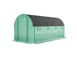 Estufa Túnel 4,5x2x2m com Cobertura Pe 140g/m² e Janelas Verdes S/MARCA