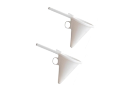 Funil Dispensador Genérico De Plástico Branco Para Bolos, 2 Peças, Para Dispensar Creme E Transferir Massa, Adequado