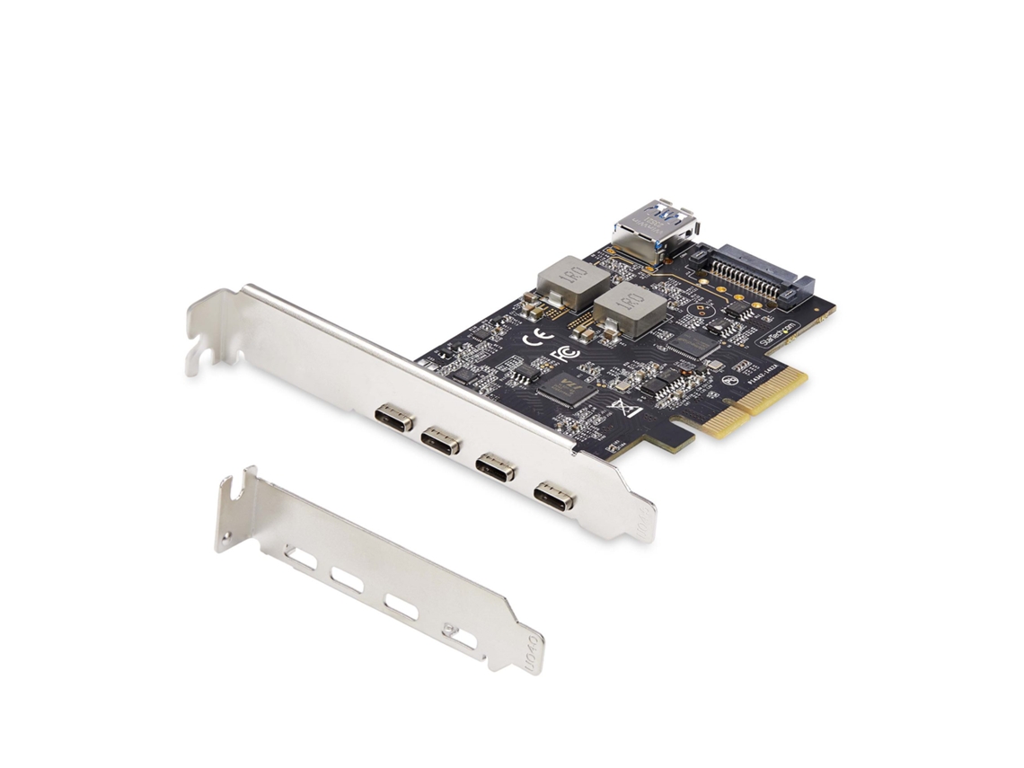 Startech.com 5 portas USB PCIe Card, USB 3.2 10gbps, PCI Express Card com 4 portas USB C, 1 porta interna USB A, USB PCI