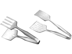 Conjunto De 2 Espátulas Para Bife, Pinça Dupla Dividida Para Servir Alimentos, Suporte Para Utensílios, Organizador De