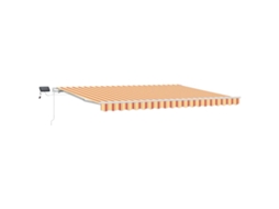 Conjunto 1 Toldo Retrátil Vidaxl Amarelo Tecido (450 × 300 Cm)