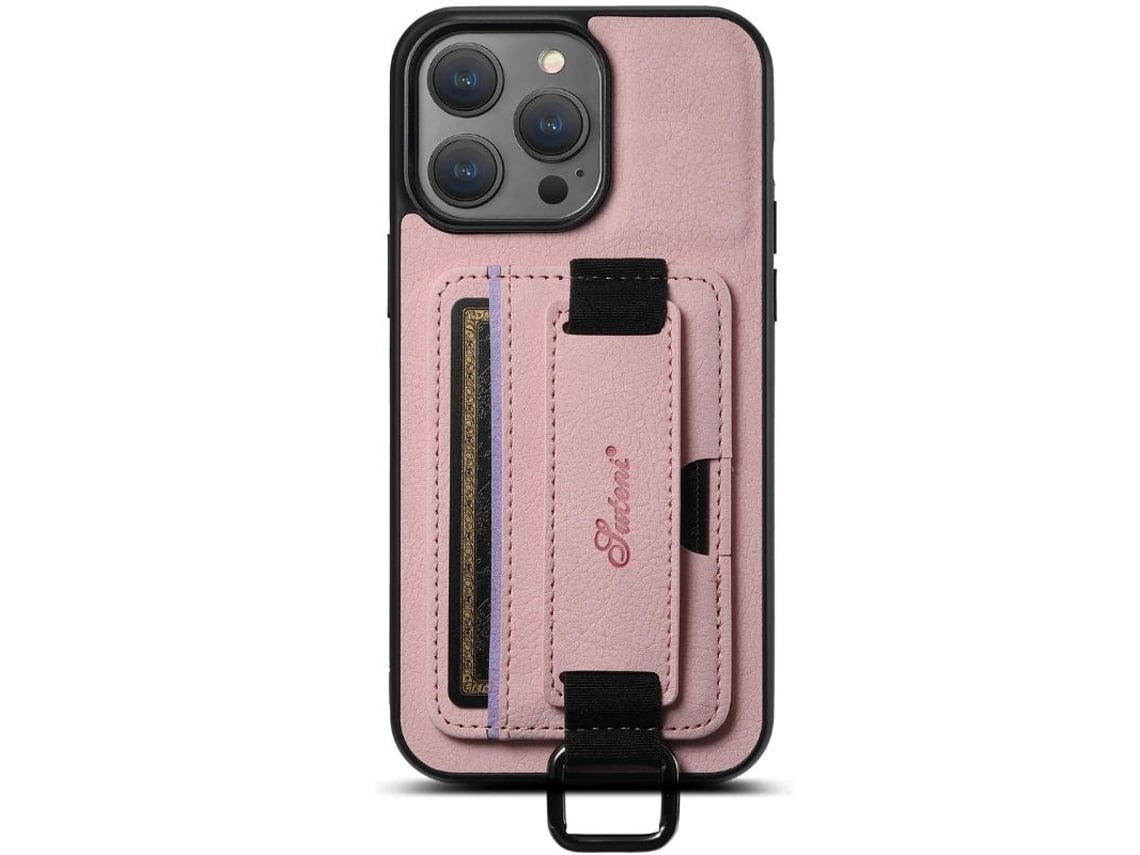 Capa Handyfit para iPhone 13 Pele Vintage Rosa