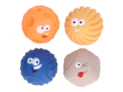 Mali 4pcs Bolas Sensoriais Macias Pvc para Bebê 6m+ Desenvolvimento Habilidade de Preensão