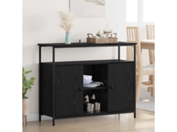 Vidaxl Buffet Carvalho Preto 100 X 35 X 80 Cm Derivados De Madeira