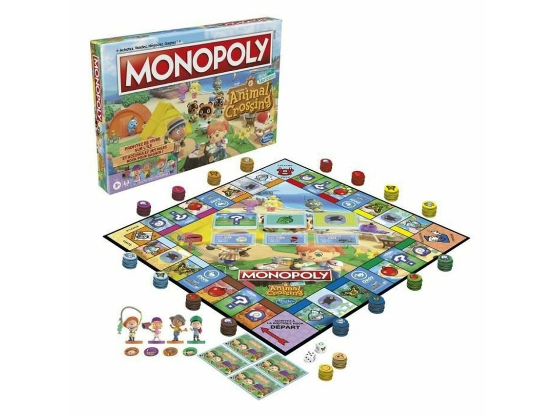 Jogo Coletivo MONOPOLY  Animal Crossing (Idade Mínima Recomendada: 8 anos - Idioma: Francês)
