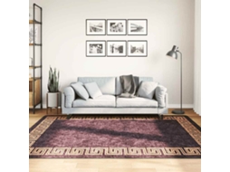 Vidaxl Tapete Lavável 160x230 Cm Preto E Dourado