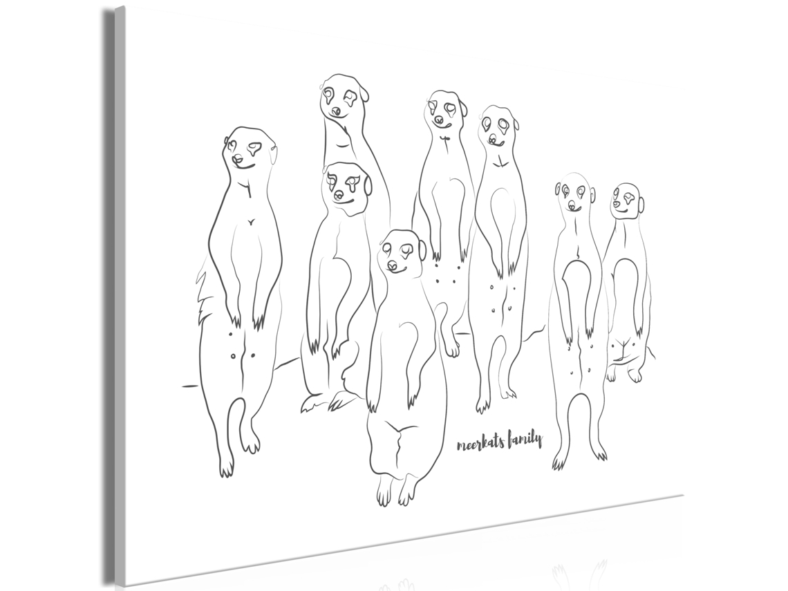 Quadro ARTGEIST Meerkats Family (1 Part) Wide (60x40)