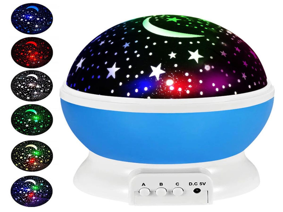Projetor Lurelia Led Star, Usb, Rotação 360°, RGB, Céu Estrelado, para Sala 13 x 13 x 14,5 Cm Versão 2