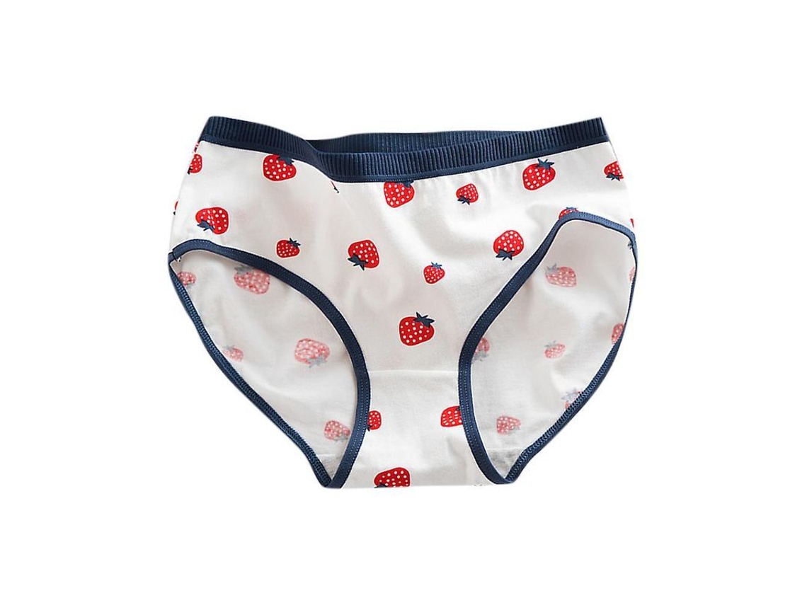 Culottes Para Mulher Estampado De Morango Suaves De Algodão Calcinhas Bonitas Roupas Íntimas Lingerie 2xl B