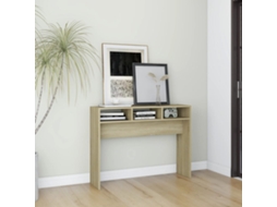 Vidaxl Mesa Consola 105x30x80 Cm Derivados De Madeira Carvalho Sonoma