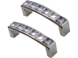 Puxador De Gaveta Em Liga Zinco Prateado Formato U, Puxador Para Porta De Armário, 2 Peças Com Parafusos De, 2cm