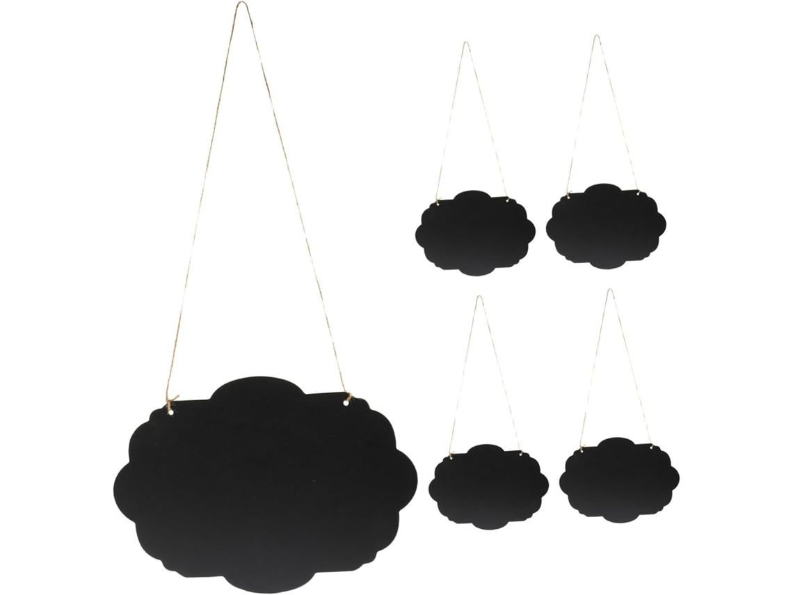 Conjunto de 5 Stobaza Peças Arte Parede em Madeira Dupla Face para Casamentos e Decorações, com Cordão Resiste