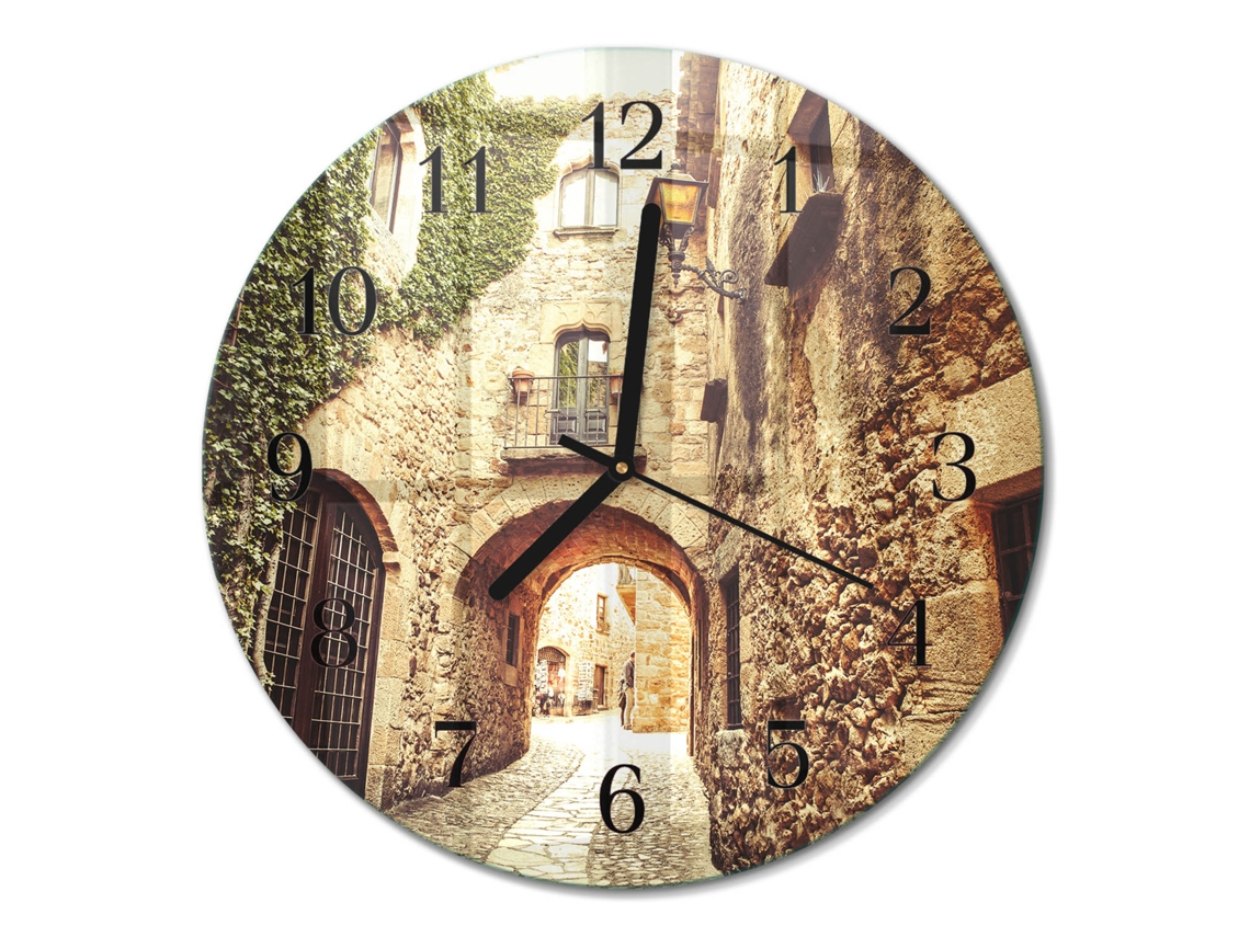 Relógio De Parede De Vidro Deserto Espelharte (30 Cm)