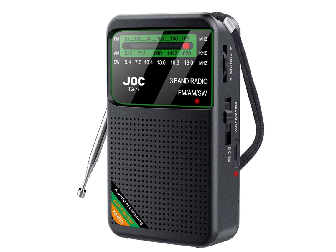 Rádio Alimentado por Bateria MDUG (tg77 Preto)