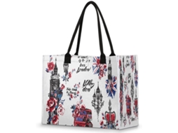 Bolsa Tropicallife Grande com Tema Retrô de Londres para Mulheres e Meninas 42 X 17 33 Cm Designs