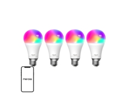 Lâmpada Led Meross Msl120 Wi-fi Para Homekit - Kit Com 4 Unidades
