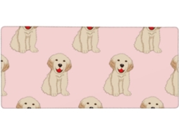 Mousepad Grande para Computador com Estampa de Labrador Golden Retriever, Base Borracha Antiderrapante, 40 X 9