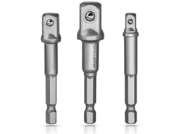 2026 conjunto de 3 Adaptadores Mandrel Hexagonal Cuadrado 1/4", 1/2", 3/8" de Acero Vanadio cromo