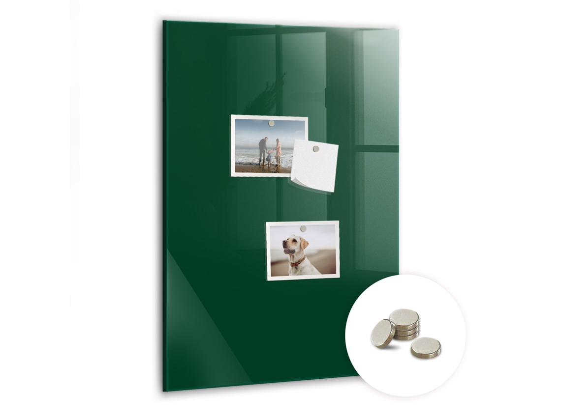 Quadro Magnético De Parede Verde Garrafa Para O Escritório Espelharte (40x60 Cm)