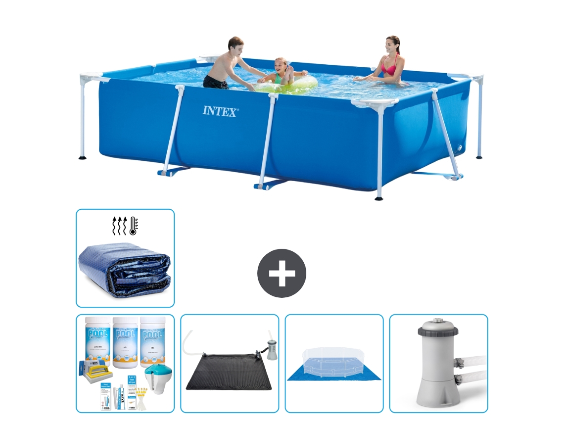 Intex Piscina Com Estrutura Retangular - 300x200x75 Cm - 6-peças S20054