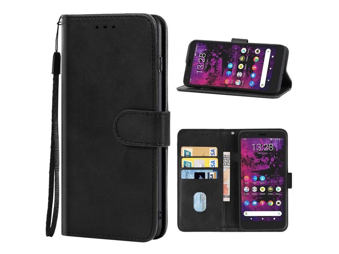 Capa de Couro para Cat S62 com Suporte e Slots