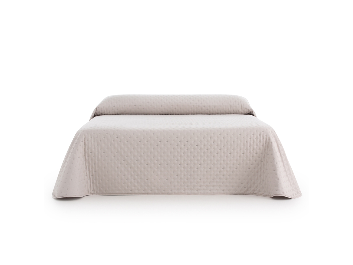 Sanelitex | Colcha De Cama Habitat | Cor Marfim | Tamanho 80-90 | Reversível | Toque Extrassuave