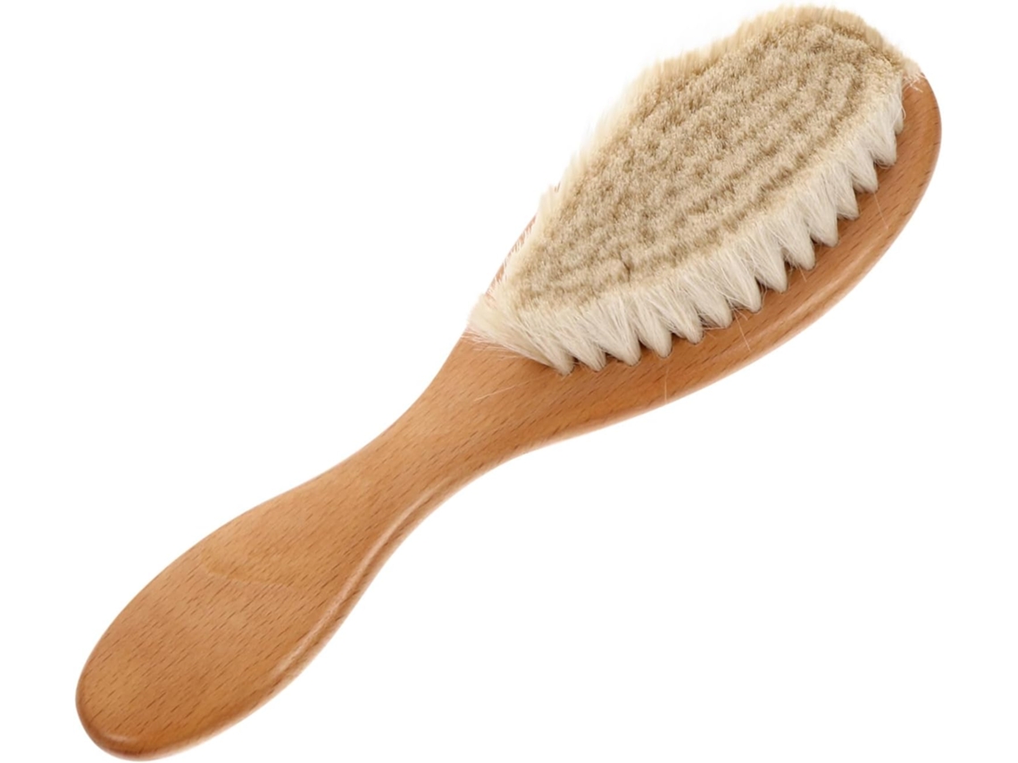 Escova De Cabelo Nolitoy Leve, Com Design Ergonômico E Cerdas De Lã Em Madeira Natural, Ideal Para Meninos E Meninas